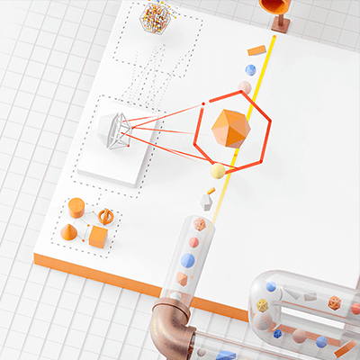 3D rendered representation of machine learning