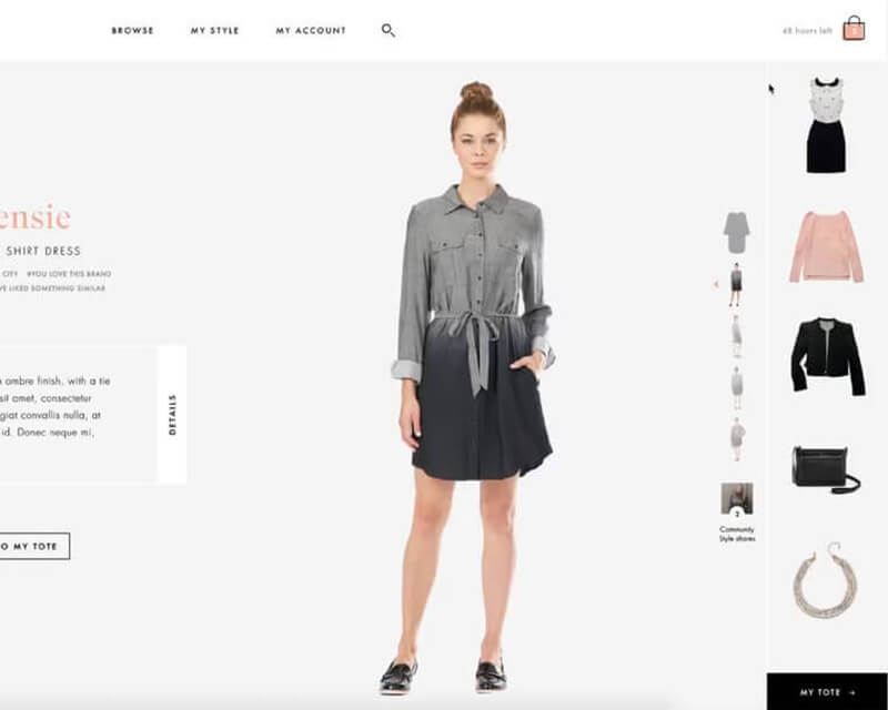 Storefront user interface